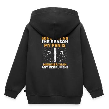 Musician Songwriter Singer Musician Music Music Pr - Kids Premium Organic Hoodie - black - Back - AI Model Kid Male (0cm)