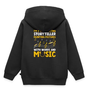 Musician Songwriter Singer Musician Music Music Pr - Kids Premium Organic Hoodie - black - Back - AI Model Kid Male (0cm)