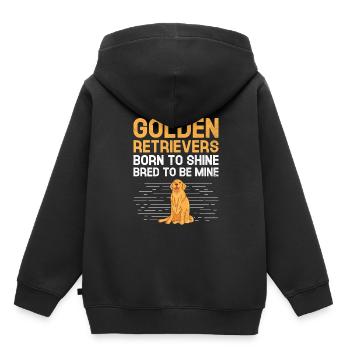 Golden Retrievers Born To Shine Bred To Be Mine GR - Kids Premium Organic Hoodie - black - Back - AI Model Kid Male (0cm)