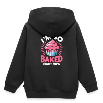 Ich bin gerade so gebacken Gebäck Brot Backen Kuchen Ba - Kinder Premium Organic Hoodie - Schwarz - Hinten - AI Model Kid Male (0cm)