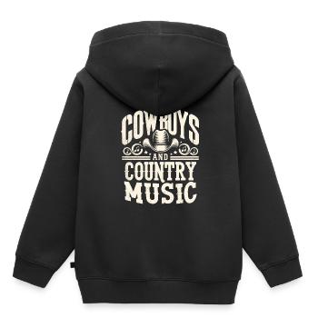 Cowboys Und Country Musik Song Liebhaber Country Songs - Kinder Premium Organic Hoodie - Schwarz - Hinten - AI Model Kid Male (0cm)