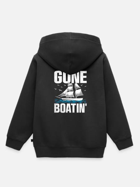 Gone Boatin' Paddelboot - Kinder Premium Organic Hoodie - Schwarz