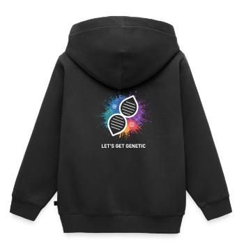 Passons à la science génétique - Sweat Premium à capuche enfant bio - noir - Dos - AI Model Kid Male (0cm)