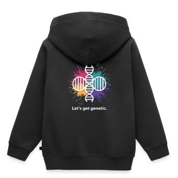 Génétique Science Drôle de dicton - Sweat Premium à capuche enfant bio - noir - Dos - AI Model Kid Male (0cm)