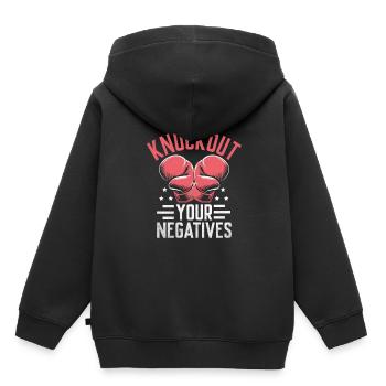 K.O. Vos points négatifs Boxer Sports Force - Sweat Premium à capuche enfant bio - noir - Dos - AI Model Kid Male (0cm)