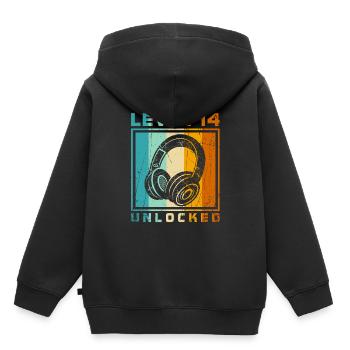 14. Geburtstag Junge - Kinder Premium Organic Hoodie - Schwarz - Hinten - AI Model Kid Male (0cm)
