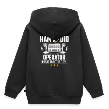 Je suis un opérateur de radioamateur agréé - Sweat Premium à capuche enfant bio - noir - Dos - AI Model Kid Male (0cm)