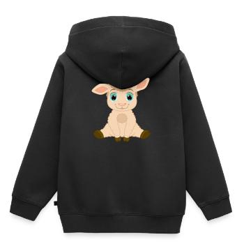 Lamb - Lamb - Kids Premium Organic Hoodie - black - Back - AI Model Kid Male (0cm)