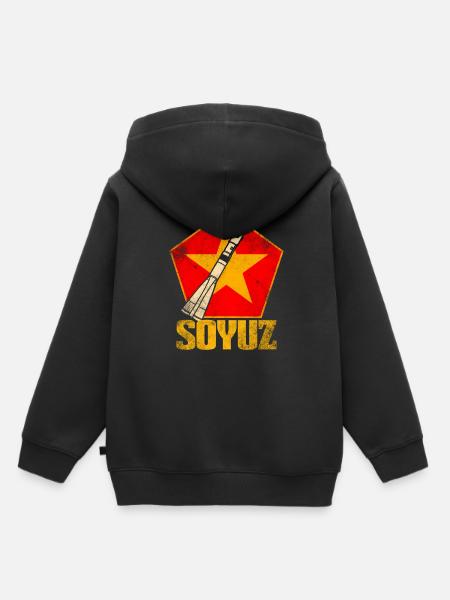 Soyuz Rakete Sowjetunion - Kinder Premium Organic Hoodie - Schwarz