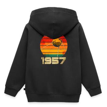 Satellite Spoutnik 1 - Sweat Premium à capuche enfant bio - noir - Dos - AI Model Kid Male (0cm)