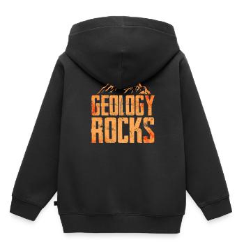 Géologie des roches - Sweat Premium à capuche enfant bio - noir - Dos - AI Model Kid Male (0cm)