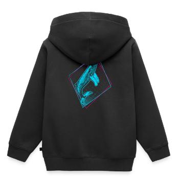 Baleine à bosse - Sweat Premium à capuche enfant bio - noir - Dos - AI Model Kid Male (0cm)