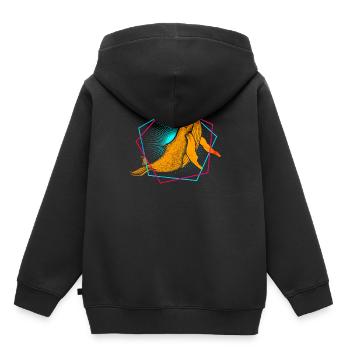Baleine à bosse - Sweat Premium à capuche enfant bio - noir - Dos - AI Model Kid Male (0cm)