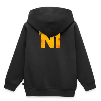 N1 Sowjetunion Mond Rakete - Kinder Premium Organic Hoodie - Schwarz - Hinten - AI Model Kid Male (0cm)