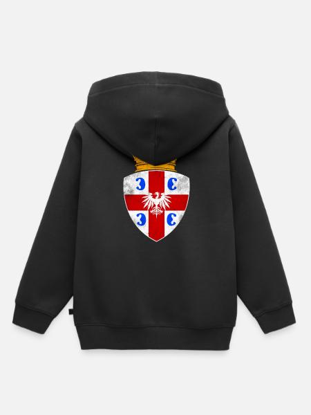Serbien Wappen - Kinder Premium Organic Hoodie - Schwarz