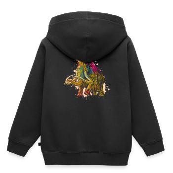 Mammouth - Sweat Premium à capuche enfant bio - noir - Dos - AI Model Kid Male (0cm)