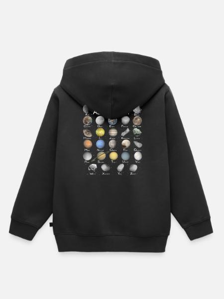 Sonnensystem ABC - Kinder Premium Organic Hoodie - Schwarz