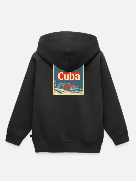 Kuba Havanna Oldtimer Auto - Kinder Premium Organic Hoodie - Schwarz