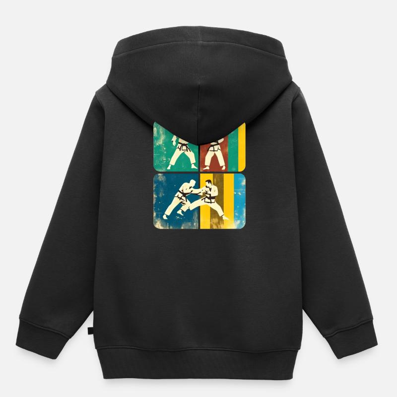 Jiu-Jitsu brésilien - Sweat Premium à capuche enfant bio - noir