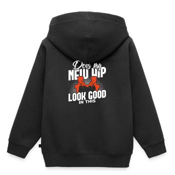 Hip Replacement Post New Hip Surgery Gift - Kids Premium Organic Hoodie - black - Back - AI Model Kid Male (0cm)