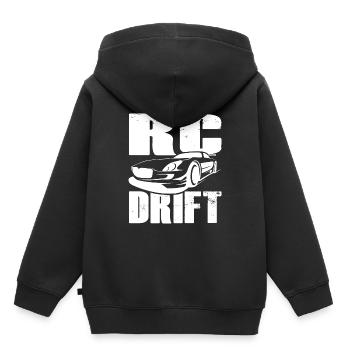 RC - Drift - Kinder Premium Organic Hoodie - Schwarz - Hinten - AI Model Kid Male (0cm)