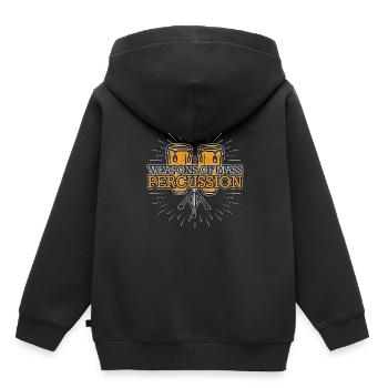 Percussion Drums Drummer Woodwind Snare Music Drum - Sweat Premium à capuche enfant bio - noir - Dos - AI Model Kid Male (0cm)