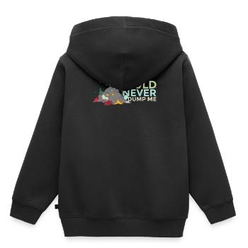 Funny Trucker Trash Waste Garbage Recycling Truck - Kinder Premium Organic Hoodie - Schwarz - Hinten - AI Model Kid Male (0cm)