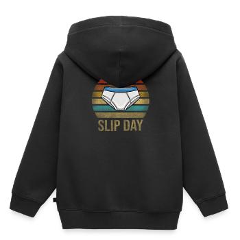 Sous-vêtements Slip Underpants Laundry Day - Sweat Premium à capuche enfant bio - noir - Dos - AI Model Kid Male (0cm)