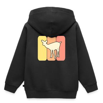 Chevreuil sauvage - Sweat Premium à capuche enfant bio - noir - Dos - AI Model Kid Male (0cm)