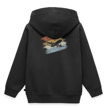 Avion avion avion - Sweat Premium à capuche enfant bio - noir - Dos - AI Model Kid Male (0cm)