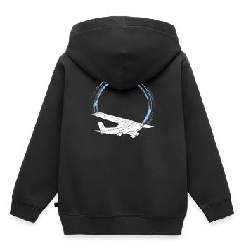 Pilot - Kids Premium Organic Hoodie - black - Back - AI Model Kid Male (0cm)