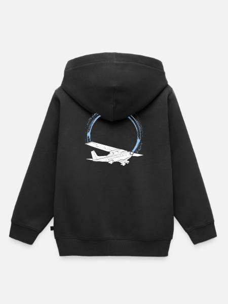 Pilot - Kinder Premium Organic Hoodie - Schwarz
