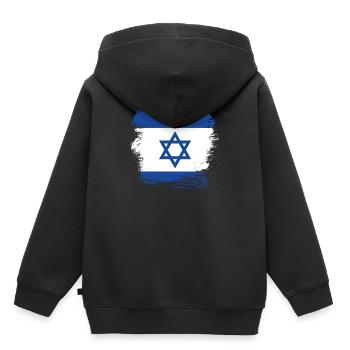 Israël - Sweat Premium à capuche enfant bio - noir - Dos - AI Model Kid Male (0cm)