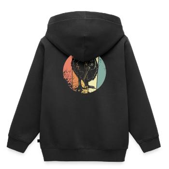 Kiwi Neuseeland Backpacker - Kinder Premium Organic Hoodie - Schwarz - Hinten - AI Model Kid Male (0cm)