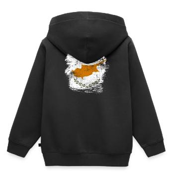 Chypre - Sweat Premium à capuche enfant bio - noir - Dos - AI Model Kid Male (0cm)