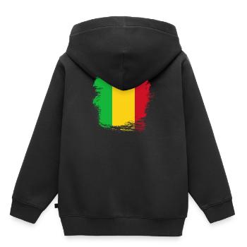 Drapeau du Mali - Sweat Premium à capuche enfant bio - noir - Dos - AI Model Kid Male (0cm)