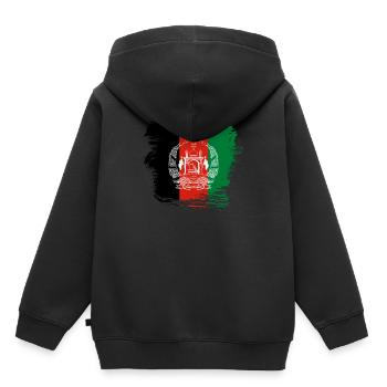 Afghanistan Flag - Kids Premium Organic Hoodie - black - Back - AI Model Kid Male (0cm)