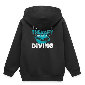 Diver - Kids Premium Organic Hoodie - black - Back - AI Model Kid Male (0cm)