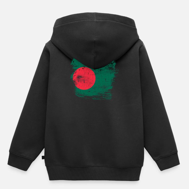 Bangladesch - Kinder Premium Organic Hoodie - Schwarz