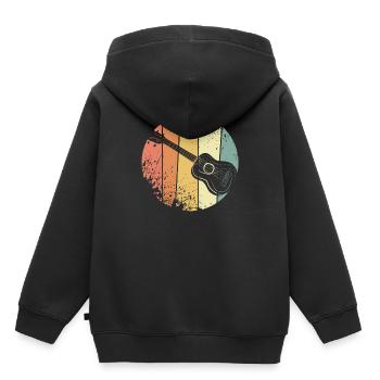 Ukulele - Sweat Premium à capuche enfant bio - noir - Dos - AI Model Kid Male (0cm)