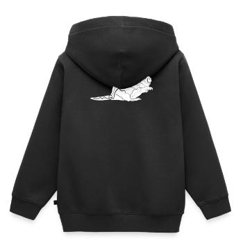 Biber - Kinder Premium Organic Hoodie - Schwarz - Hinten - AI Model Kid Male (0cm)