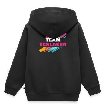 Schlager Gruppe - Kinder Premium Organic Hoodie - Schwarz - Hinten - AI Model Kid Male (0cm)