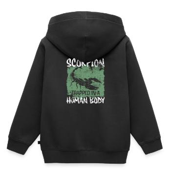 Scorpion - Sweat Premium à capuche enfant bio - noir - Dos - AI Model Kid Male (0cm)