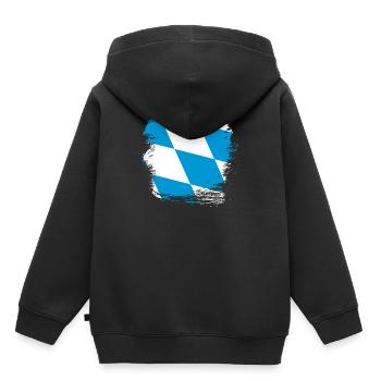 Bayern - Kinder Premium Organic Hoodie - Schwarz - Hinten - AI Model Kid Male (0cm)