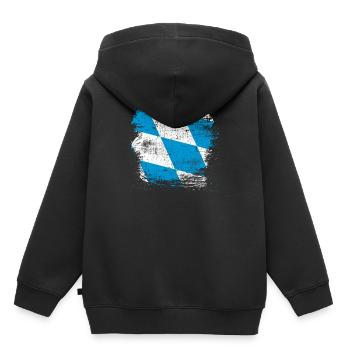 Bayern - Kinder Premium Organic Hoodie - Schwarz - Hinten - AI Model Kid Male (0cm)