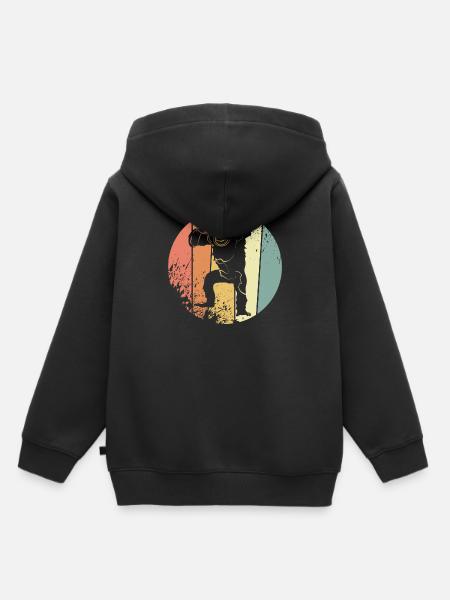 Schimpanse - Kinder Premium Organic Hoodie - Schwarz