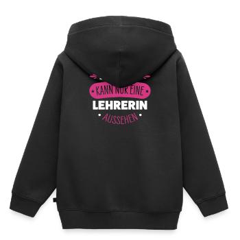 Lehrerin - Kinder Premium Organic Hoodie - Schwarz - Hinten - AI Model Kid Male (0cm)