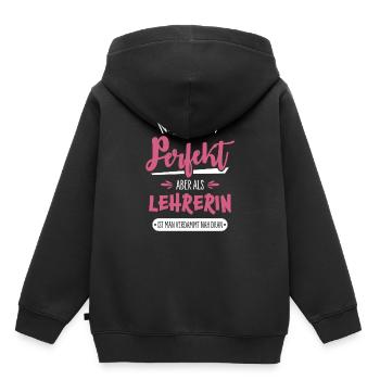 Lehrerin - Kinder Premium Organic Hoodie - Schwarz - Hinten - AI Model Kid Male (0cm)