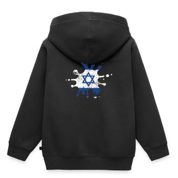 Israël - Sweat Premium à capuche enfant bio - noir - Dos - AI Model Kid Male (0cm)