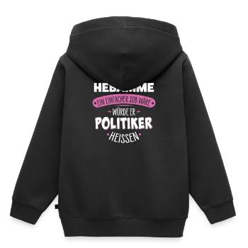 Hebamme - Kinder Premium Organic Hoodie - Schwarz - Hinten - AI Model Kid Male (0cm)